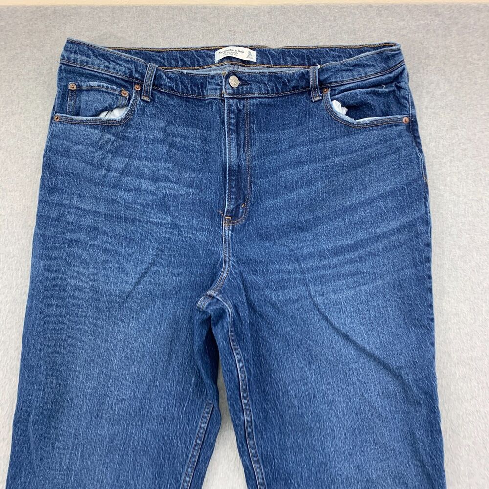 Abercrombie & Fitch Jeans 35/20R 90s Straight Ultra High Rise Stretch Denim - Picture 2 of 16